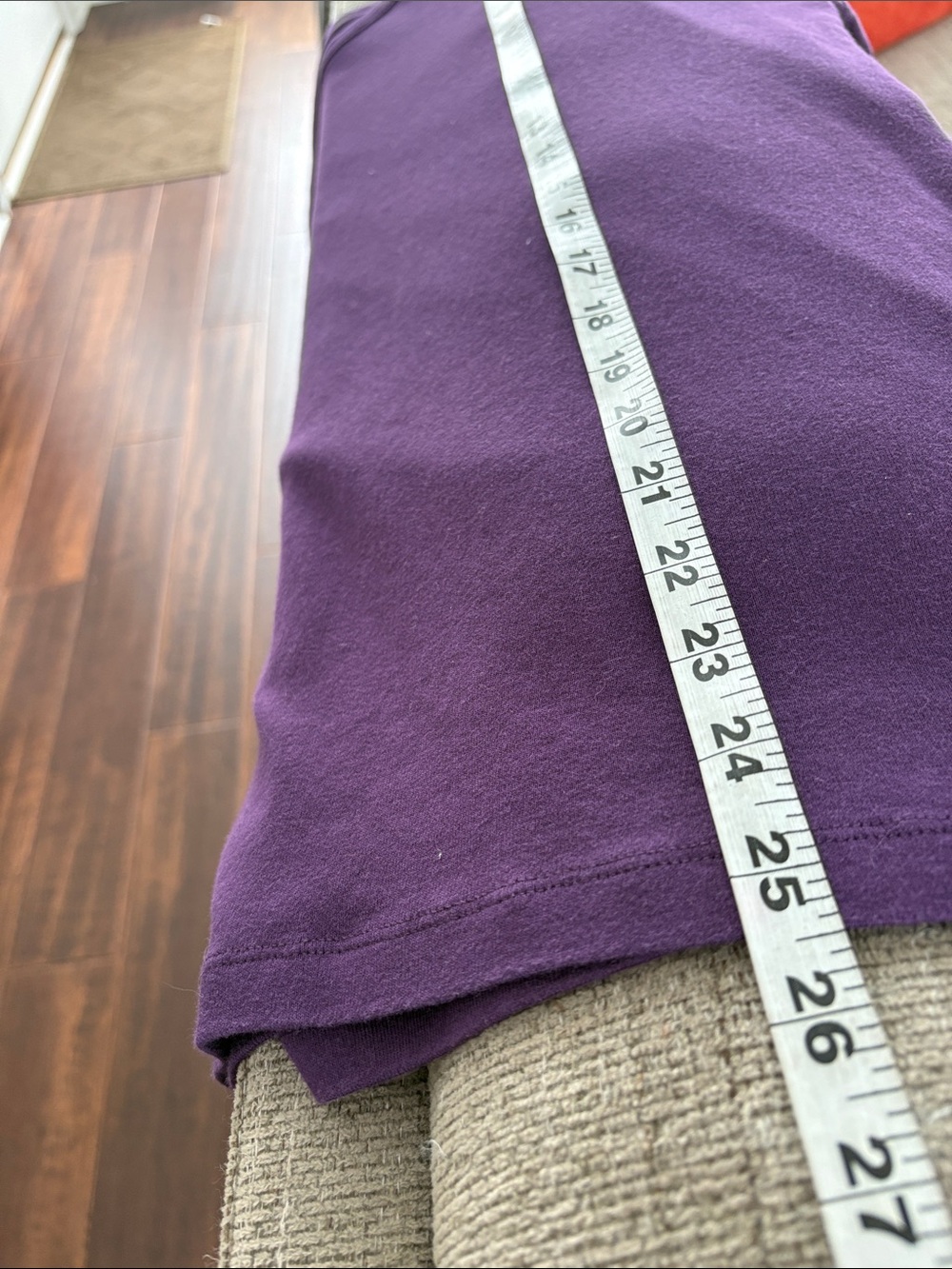 Lands' End Plum Crewneck Cotton Tee - Picture 5 of 5